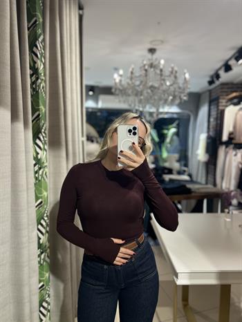 Bordo Likralı Basic Body