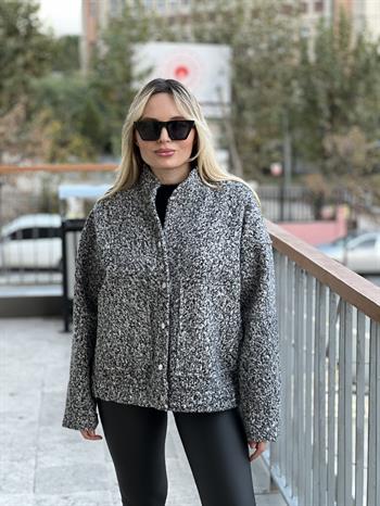 Buklet Kaşe Gri Kaban