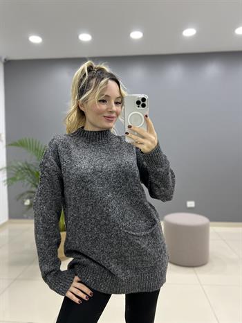 Buklet Yarım Balıkçı Yaka Triko Kazak