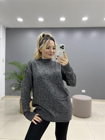 Buklet Yarım Balıkçı Yaka Triko Kazak