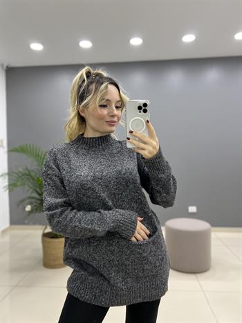 Buklet Yarım Balıkçı Yaka Triko Kazak