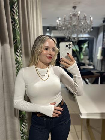 Ekru Likralı Basic Body