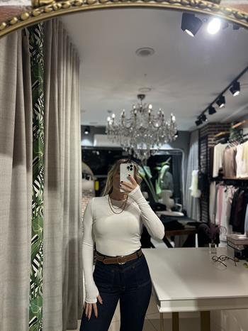 Ekru Likralı Basic Body