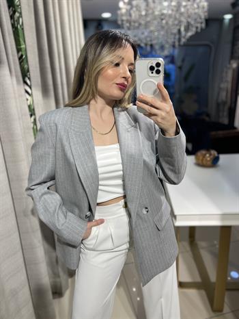 Gri Premium Blazer Ceket
