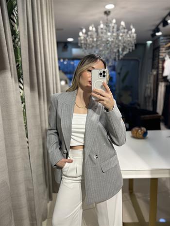 Gri Premium Blazer Ceket