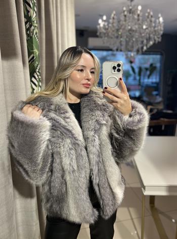 Gri Sık Dokuma Kürk