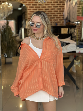 İpek Keten Salaş Gömlek