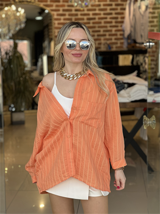 İpek Keten Salaş Gömlek