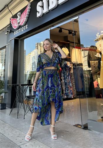 İpek Saten Kumaş İkili Takım