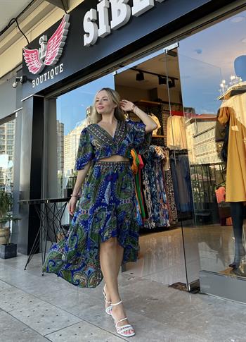 İpek Saten Kumaş İkili Takım