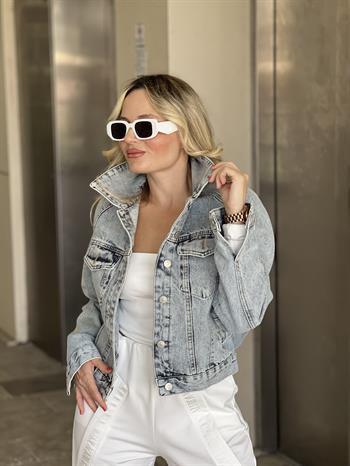 Kar Yıkama Denim Ceket