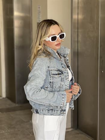 Kar Yıkama Denim Ceket