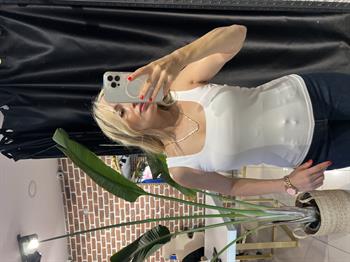 Kare Yaka Pamuk Beyaz Atlet