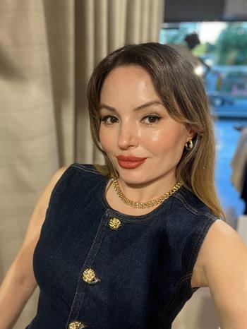 Koyu Mavi Gold Düğmeli Denim Yelek