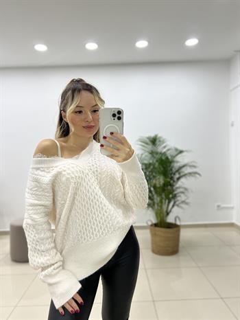 Krem Dantelli V Yaka  Kazak