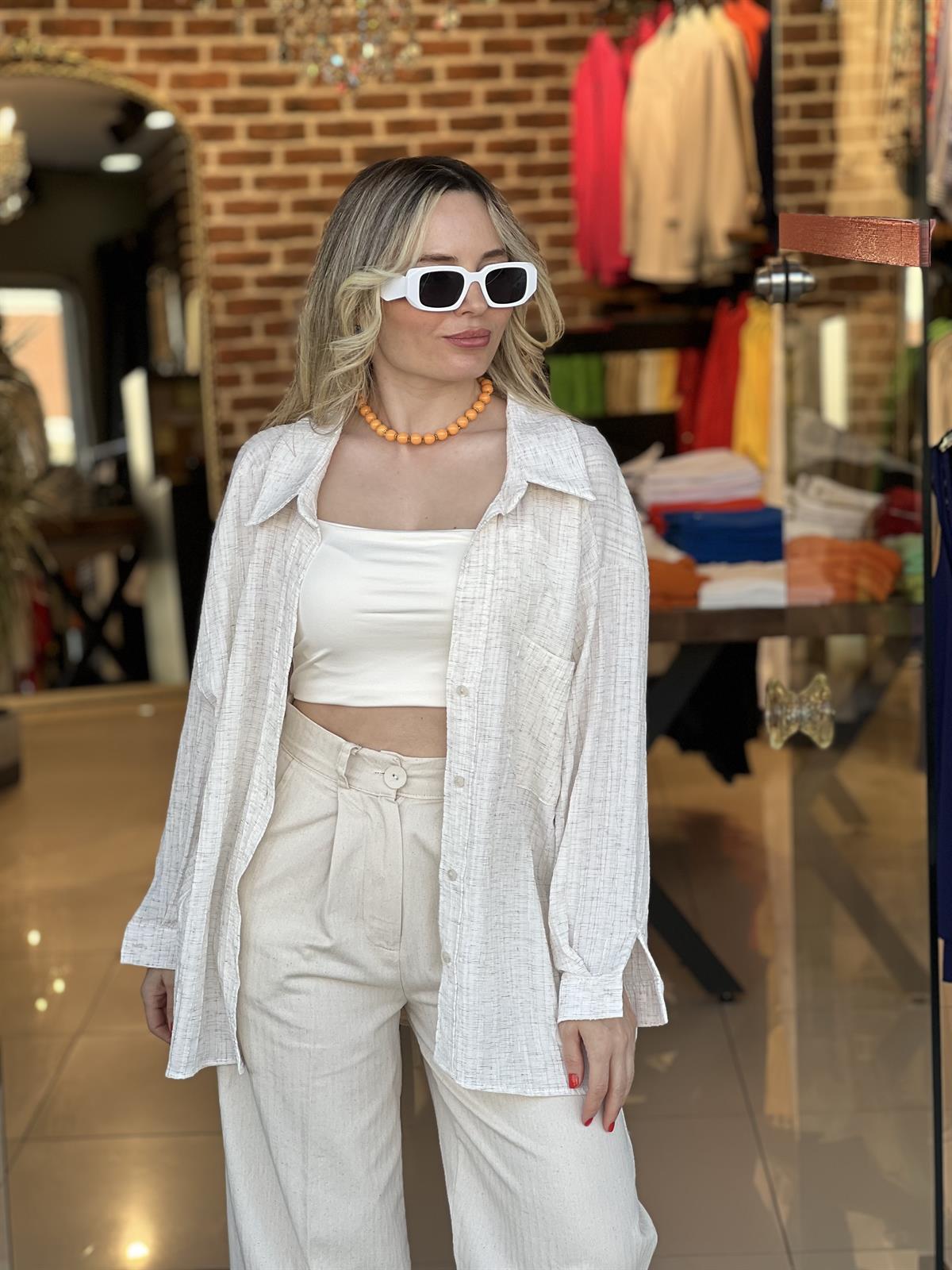 Krinkıl Keten Gömlek