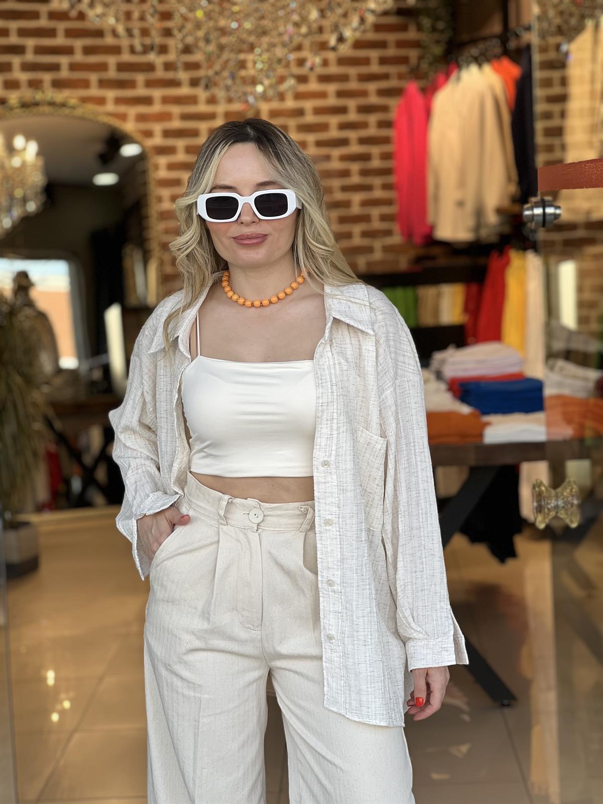 Krinkıl Keten Gömlek