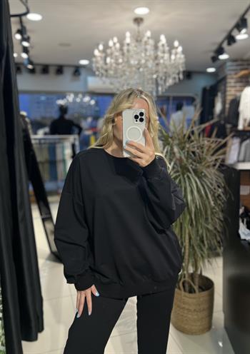 Likralı Güçlü Dokuda Siyah Eşofman Takımı