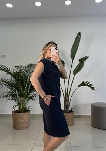 Modal Kumaş Antrasit Basic Elbise