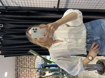 Nervür Detaylı Balon Kol Gömlek