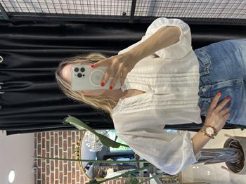 Nervür Detaylı Balon Kol Gömlek