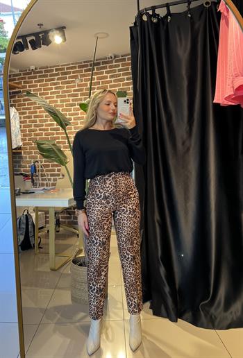 Orijinal Marka Modeli Leopar Filetolu Pantolon