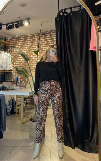 Orijinal Marka Modeli Leopar Filetolu Pantolon