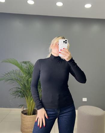 Siyah İnce Fitilli Yarım Balıkçı Likralı Badi