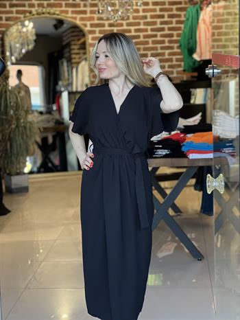 Siyah Kapalı Anvelop Elbise