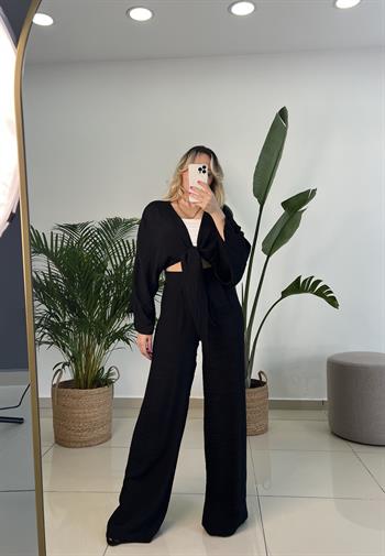 Siyah Krınkıl Keten Takım