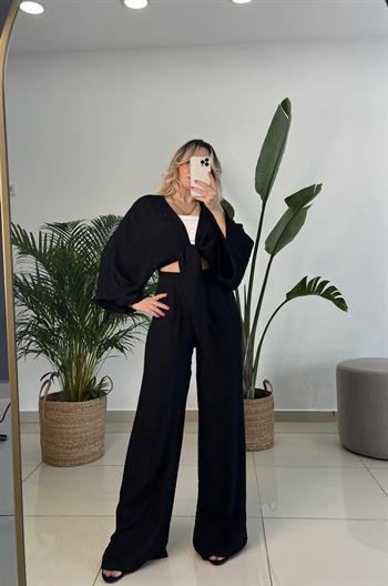 Siyah Krınkıl Keten Takım