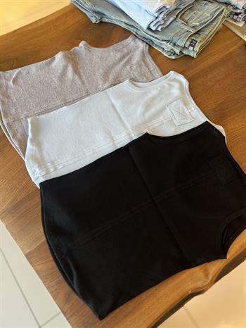 U Yaka Full Likralı Gri Atlet