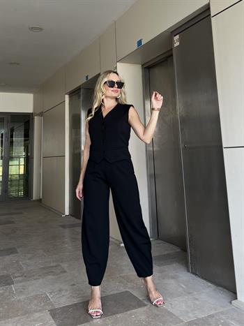 Yarım Balon Siyah Pantolon