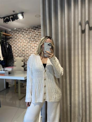 Yürütmeli Hırkalı Krem Takım