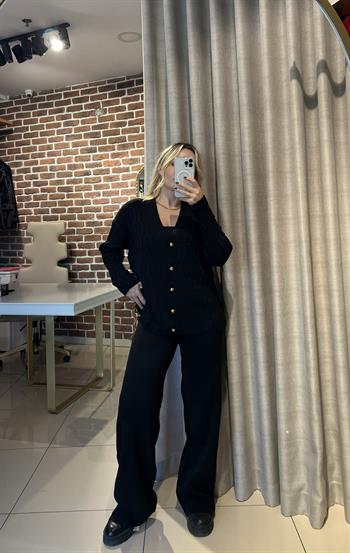 Yürütmeli Hırkalı Siyah Takım