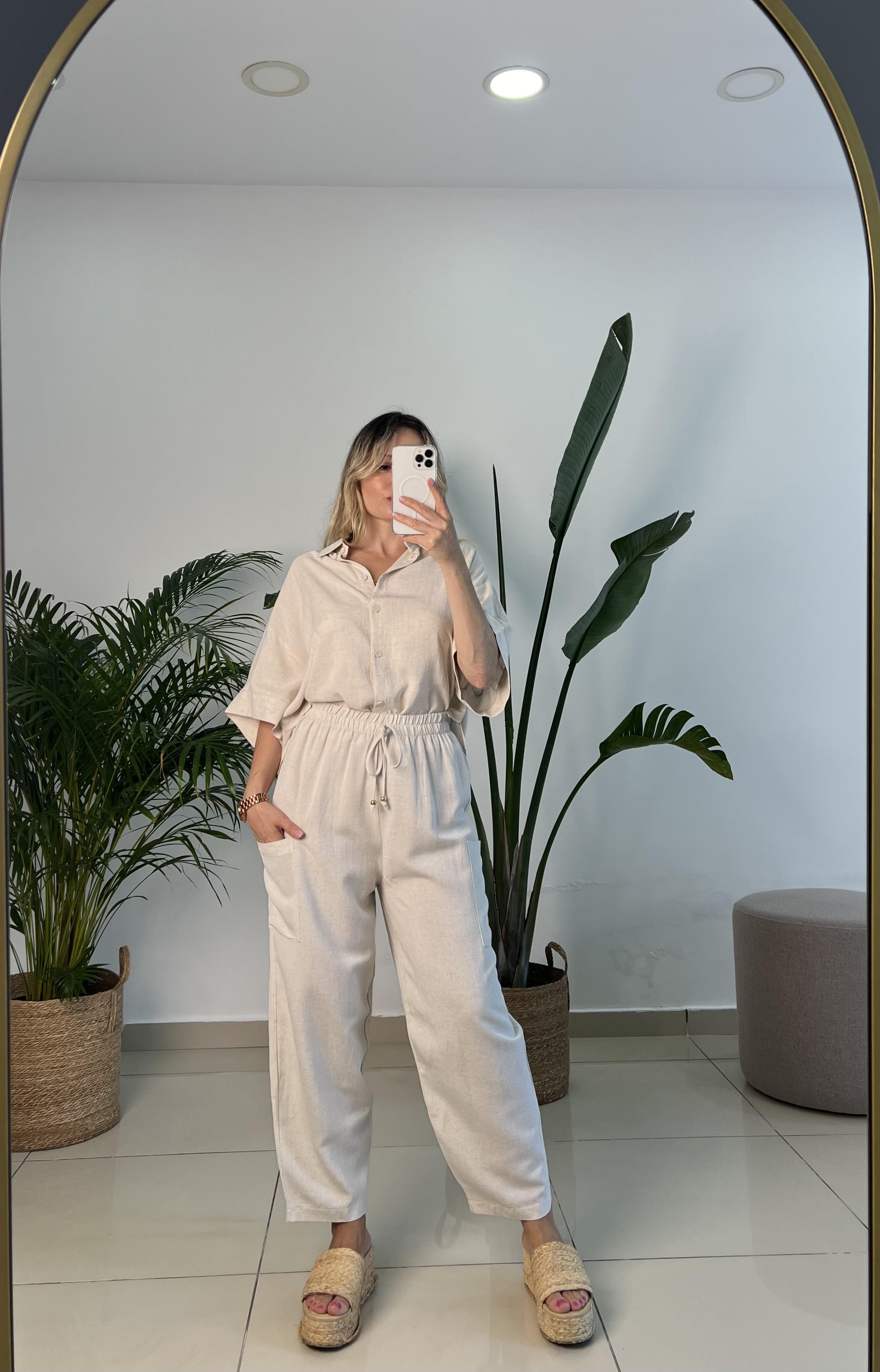 Beli Lastikli Kargo Cepli Ham Keten Pantolon