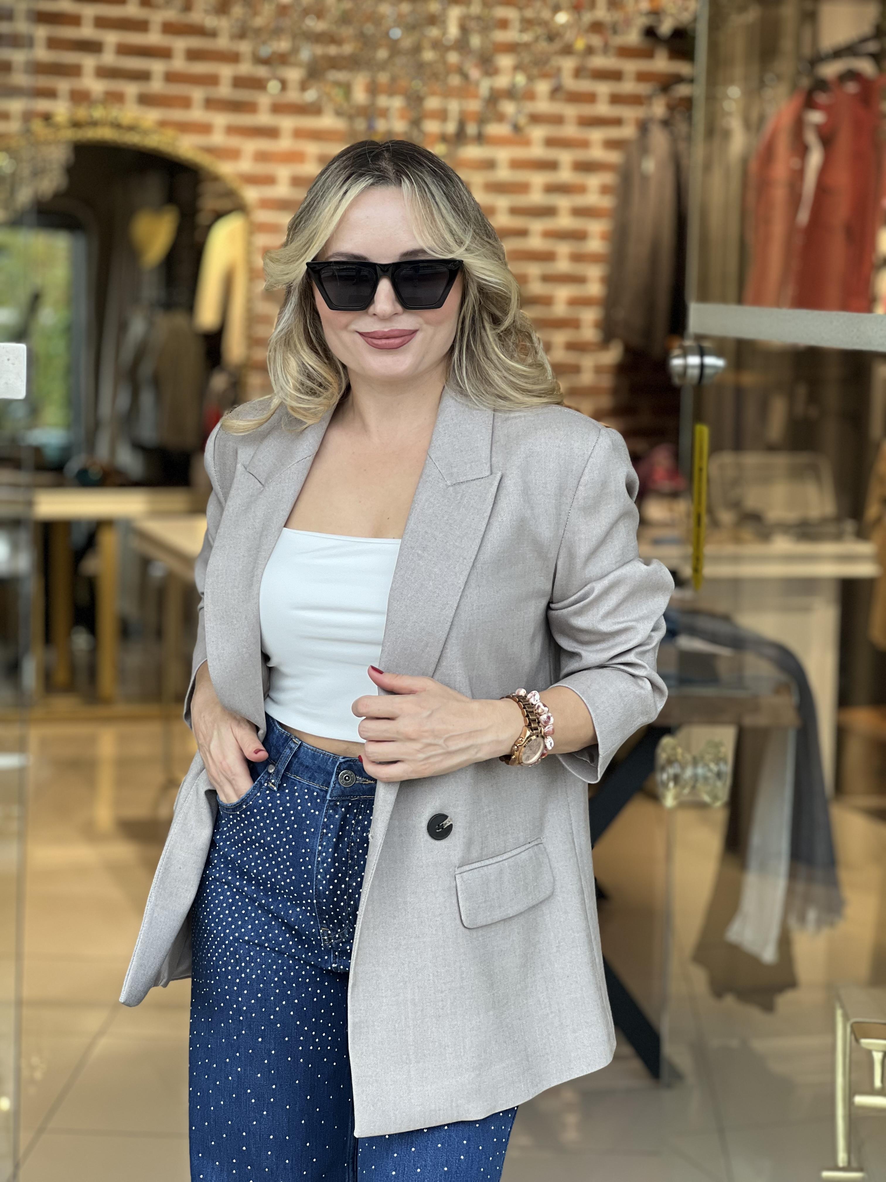 Camel Blazer Ceket