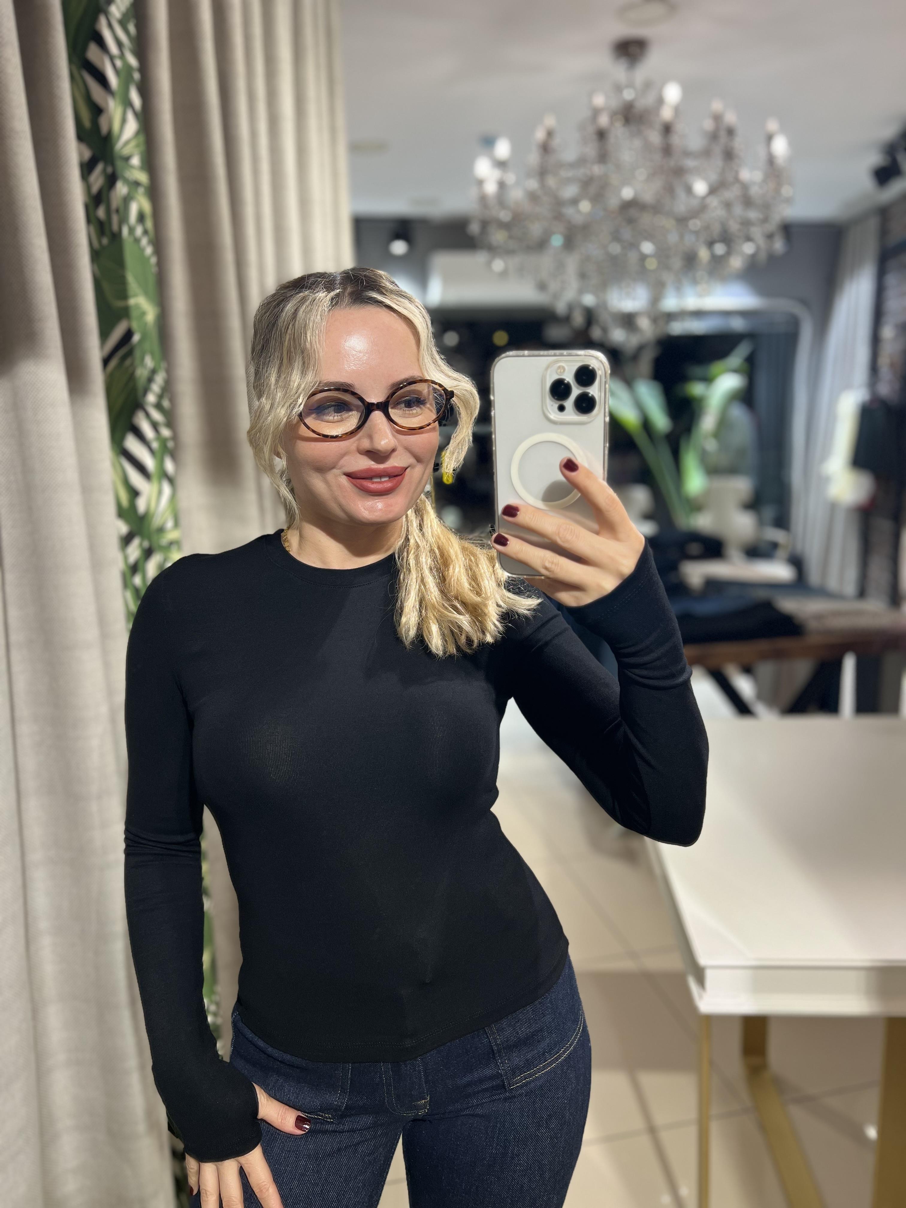 Siyah Likralı Basic Body