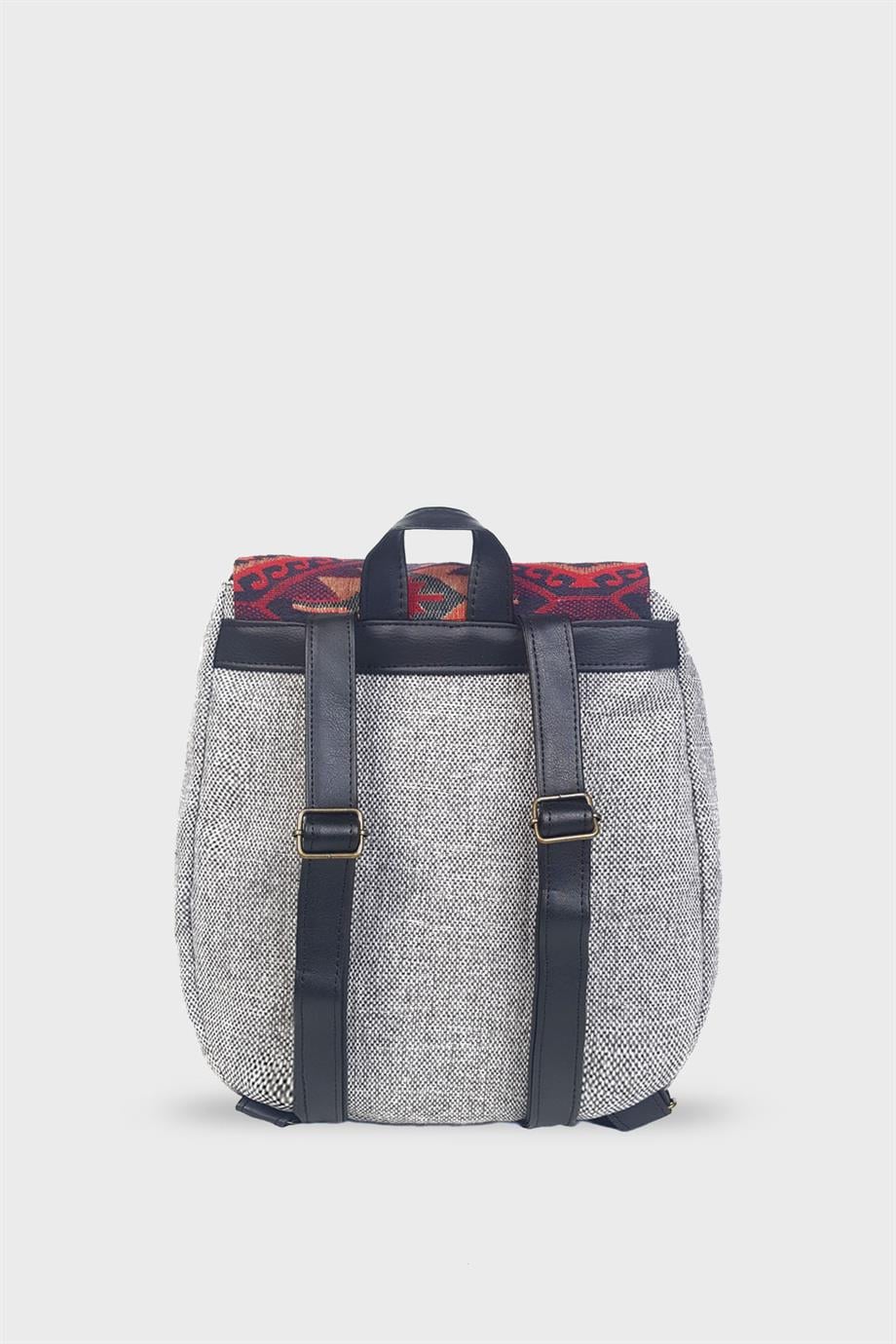 Küçük Sırt Gri Kilim Sırt Çantası