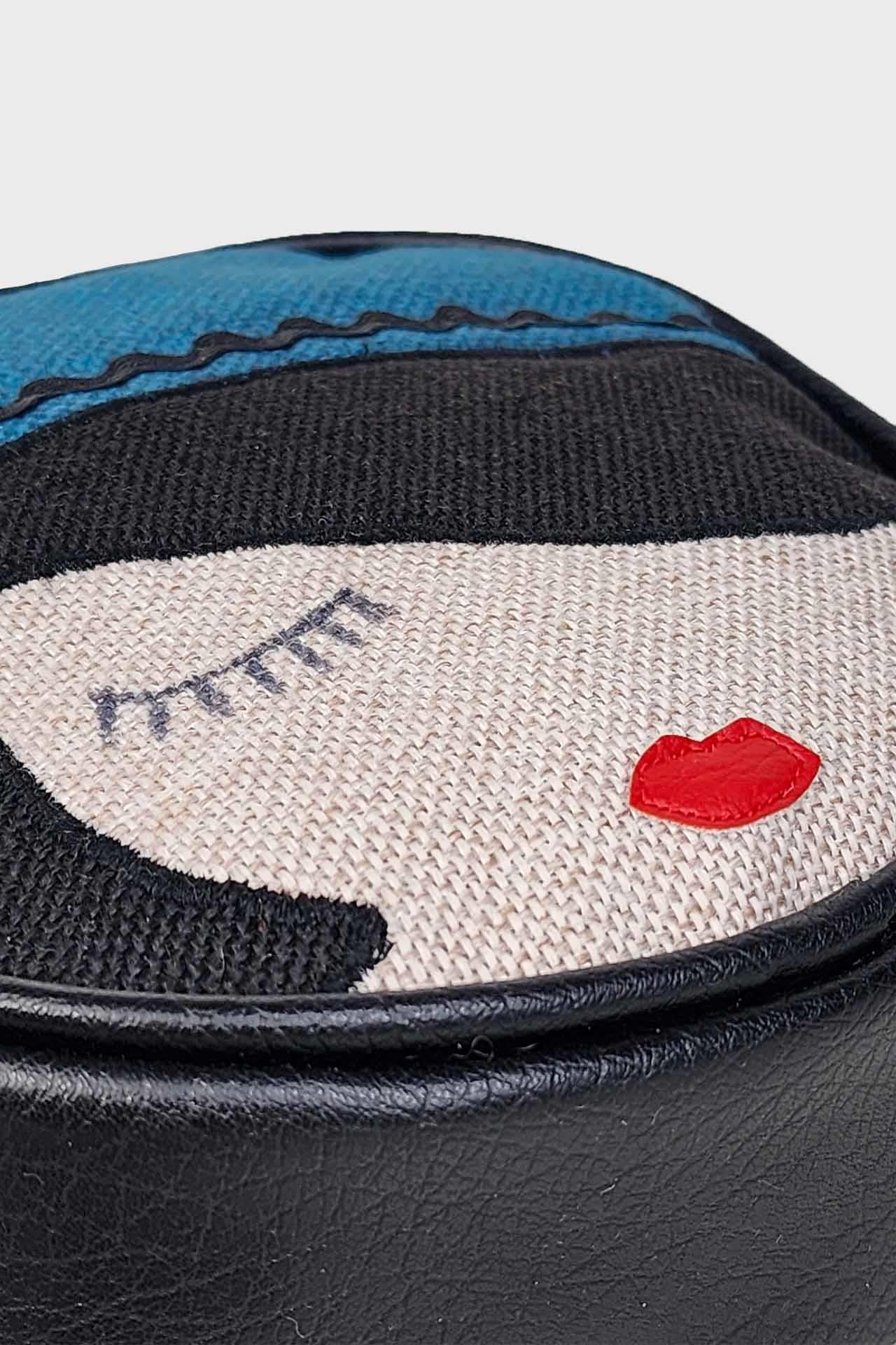 Siyah Fonksiyonel Mini Omuz ve Bel Çantası