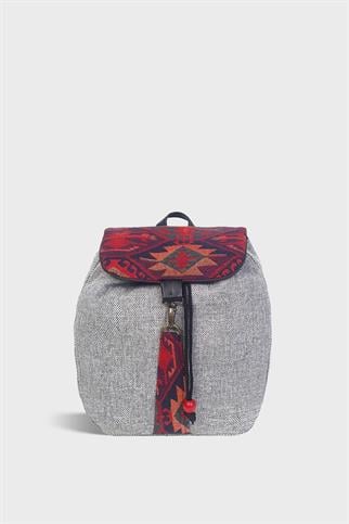 Küçük Sırt Gri Kilim Sırt Çantası