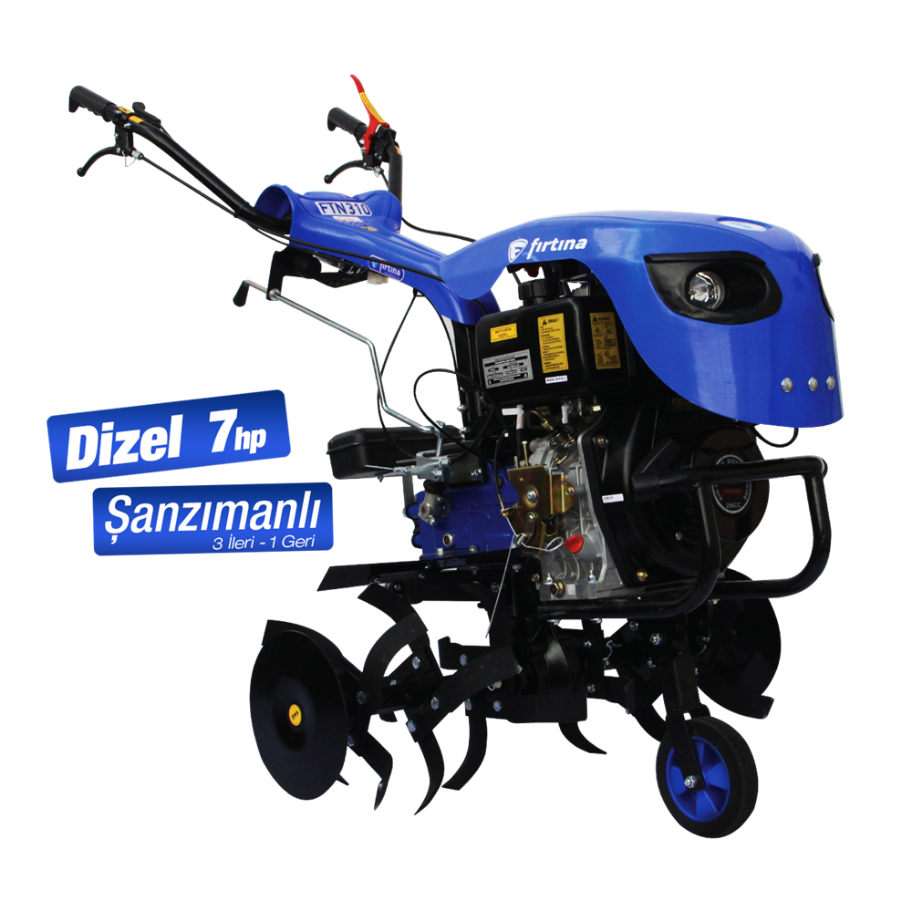 FTN310 Dizel Marşlı/İpli Çapalama Makinesi 7 HP