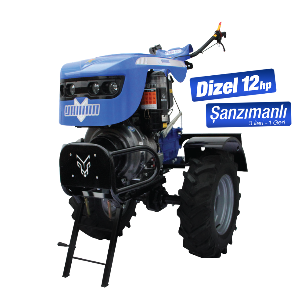YMN510 Dizel Marşlı/İpli Çapalama Makinesi 12 HP