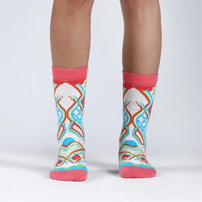 Pastel Retro Desenli Çorap