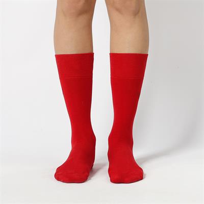 Bordo Renkli Düz Merserize Çorap