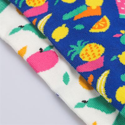 Tutti Frutti Desenli Çok Renkli Eşi Farklı Kısa Patik Bilek Çorap