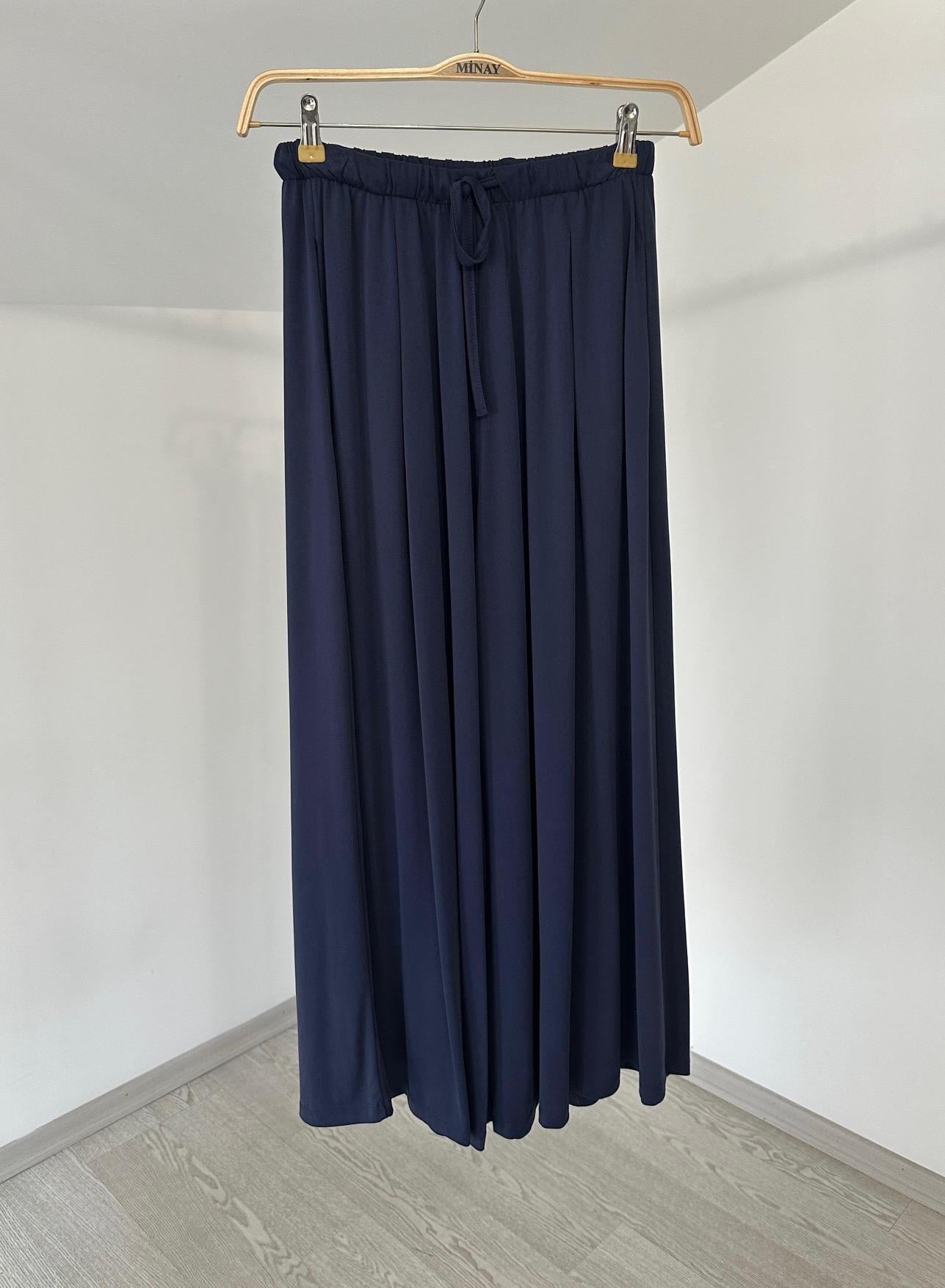 35958 Pileli Viskon Pantolon-Laci