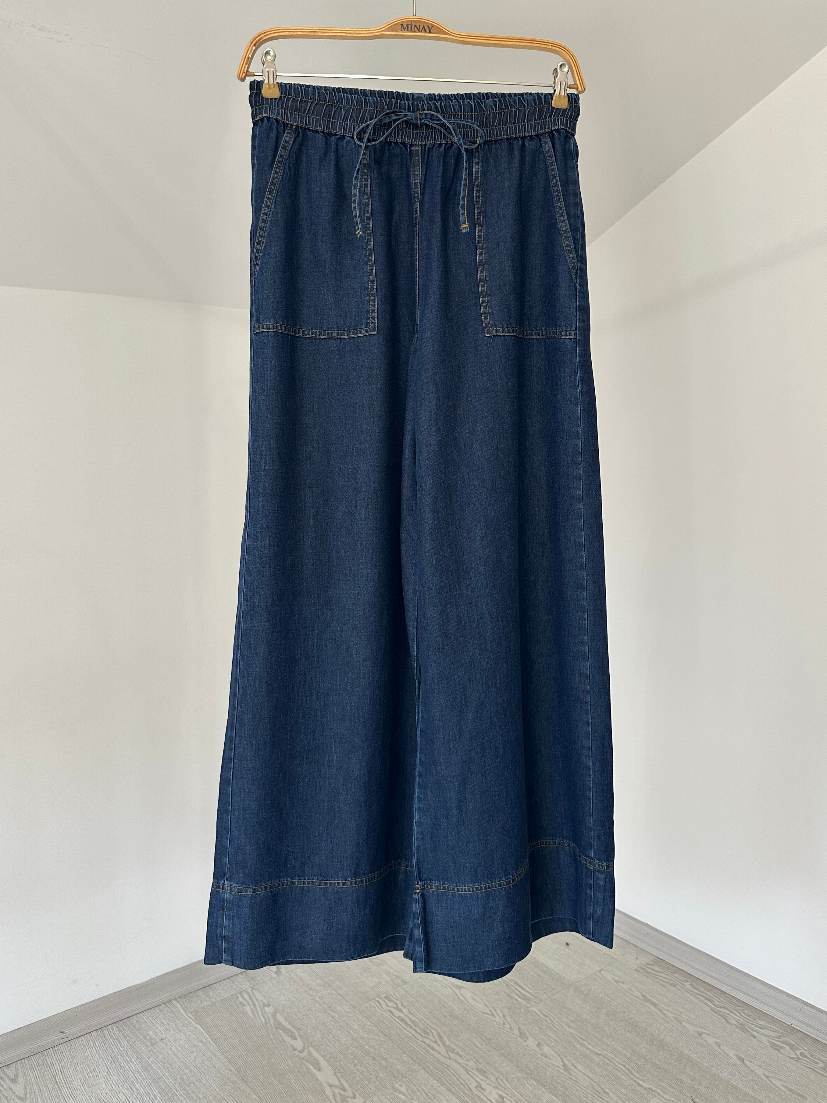 70127 Bol Paça Denim Pantolon-Lacivert