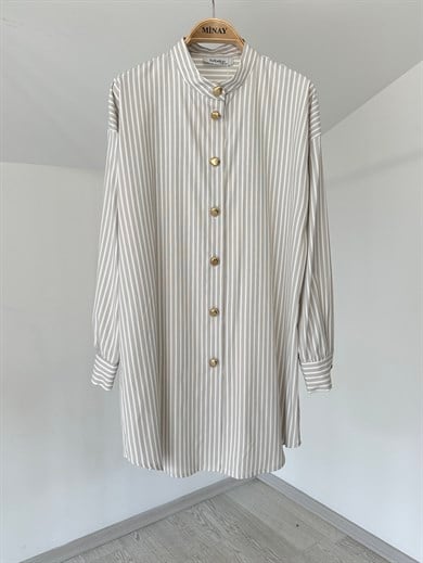 1573 Gold Düğmeli Tunik-Taş