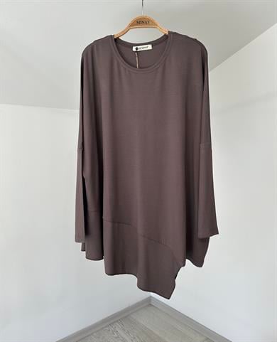 517 Asimetrik Kesim Viscose Bluz-K.Vizon